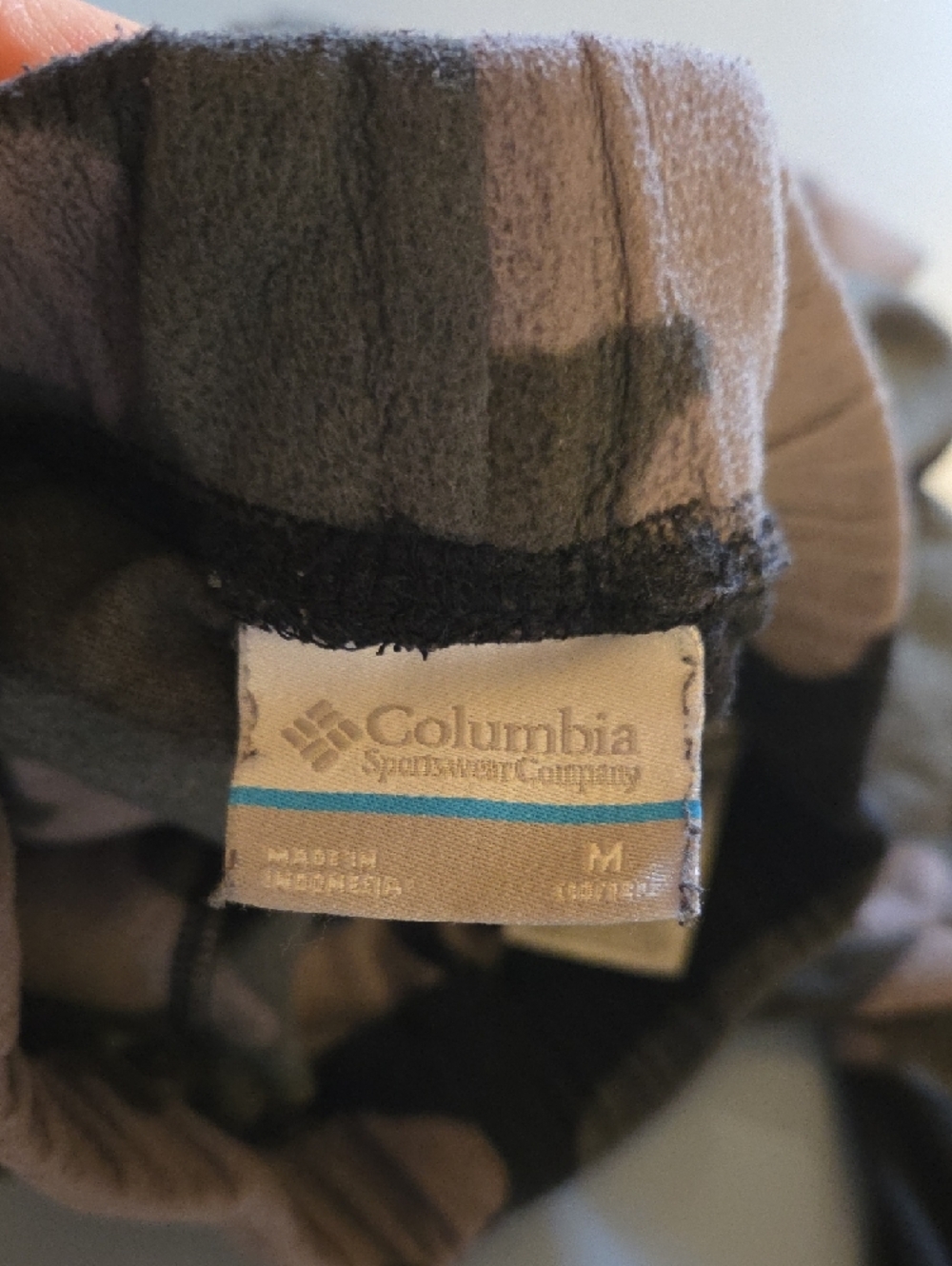 Columbia Kids Camouflage Fleece Joggers - Green & Brown - Picture 3 of 4